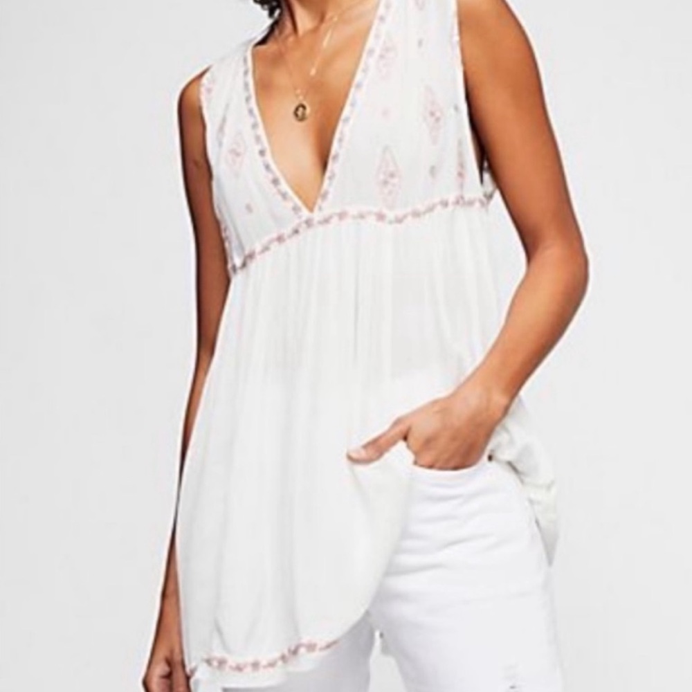 Free People white tunic tank